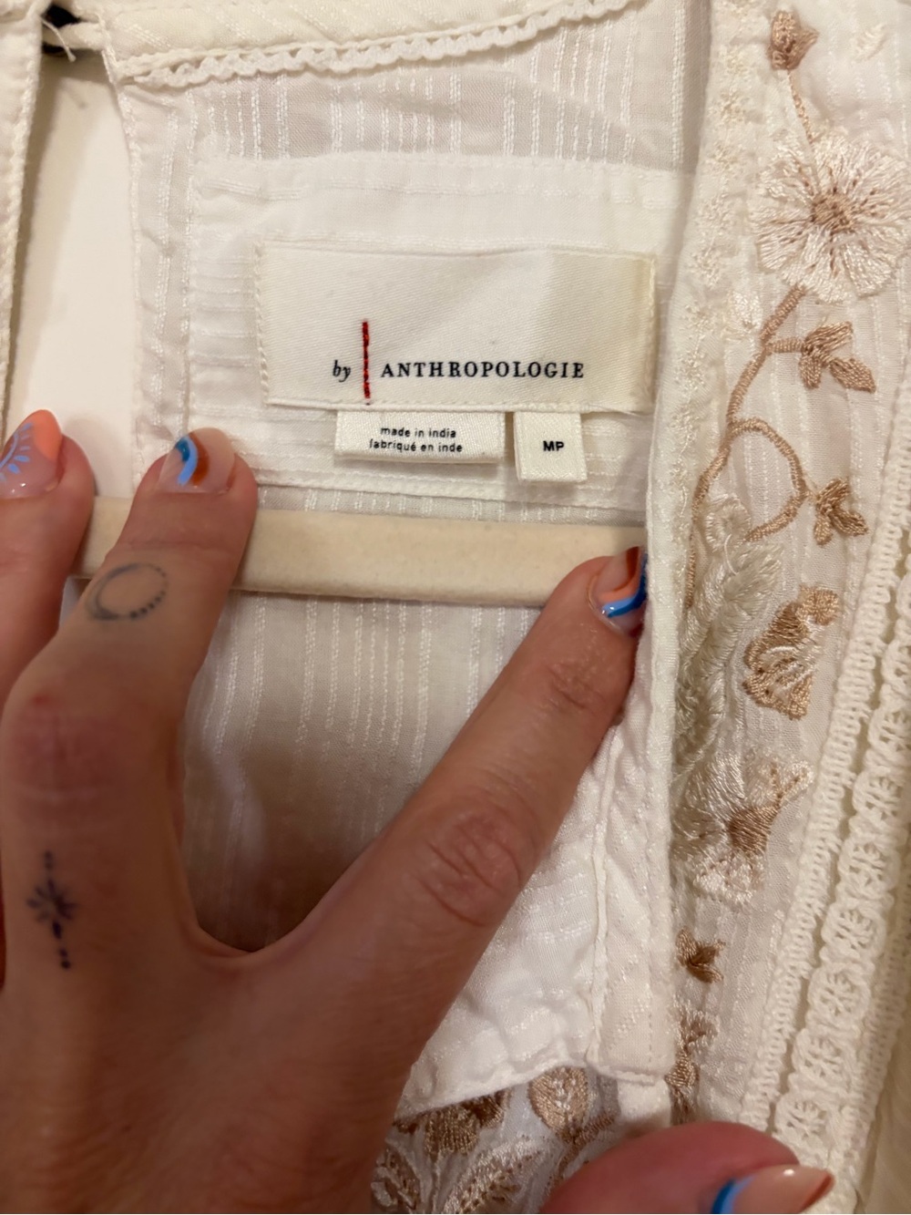 ☀️✌🏽🕊️Anthropologie Viveka Embroidered Bohemian Lace Mini Dress🕊️✌🏽☀️ - Picture 2 of 15